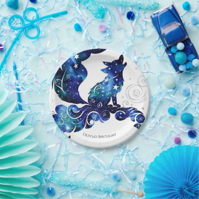 Assiettes En Carton Anniversaire Whimsical Boho Wolf (Fête)