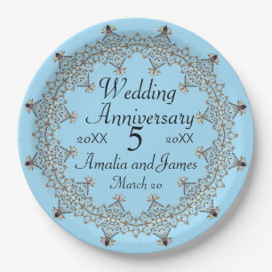 Assiettes En Carton ans Mariage Anniversaire Cadeaux pour les couples 