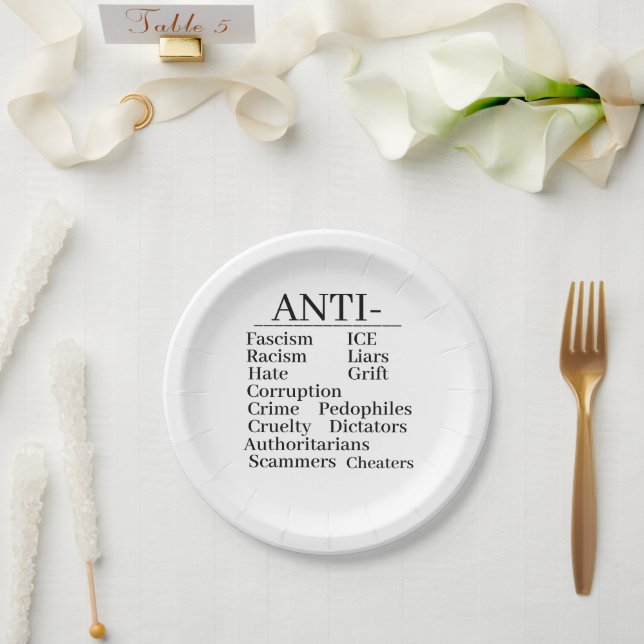 Assiettes En Carton Anti- Paper Plate (Mariage)