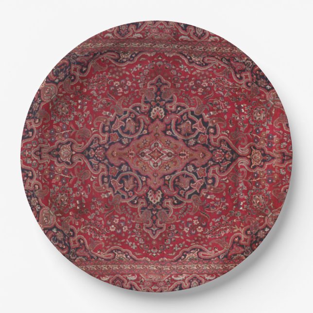 Assiettes En Carton Antique Carpet (Devant)