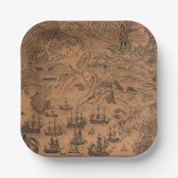 Antique carte Pirate anniversaire fête
