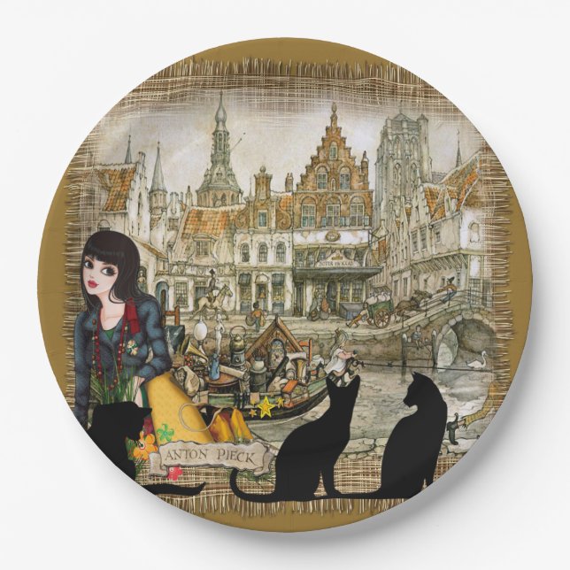 Assiettes En Carton Anton Pieck - Amsterdam (Devant)