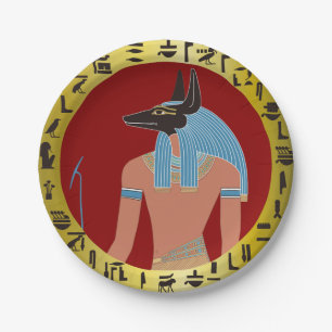 Assiettes En Carton Anubis, Dieu égyptien
