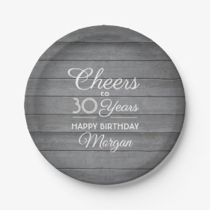 Assiettes En Carton ANY Birthday Cheers