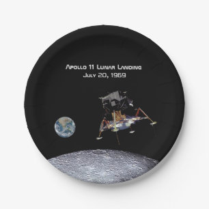 Assiettes En Carton Apollo 11 Débarquement lunaire