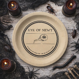 Assiettes En Carton Apothicaire d'Halloween Oeil de Triton