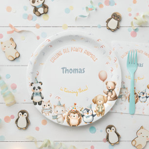 Assiettes En Carton Appel à toutes les fêtes d'anniversaire des animau