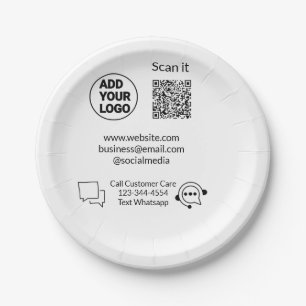 Assiettes En Carton Appeler le texte du service client whatsapp Q R co