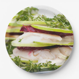 Assiettes En Carton Apple and trout appetizer