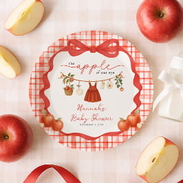 Assiettes En Carton Apple of Our Eye Girl Clothesline Baby Shower