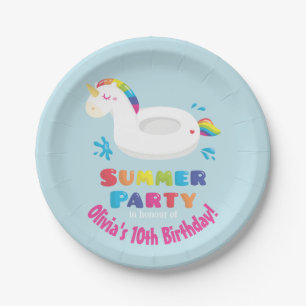 Assiettes En Carton Approvisionnements de fête d'anniversaire d'été