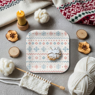 Assiettes En Carton Après Bébé Modèle Fair Isle Ski Club