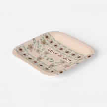 Apricot clair et Carré Green Elegant Designer