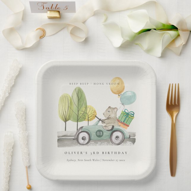 Assiettes En Carton Aqua Green N'importe quel âge Anniversaire Fête Te (Mariage)