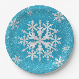 Assiettes En Carton Aqua White