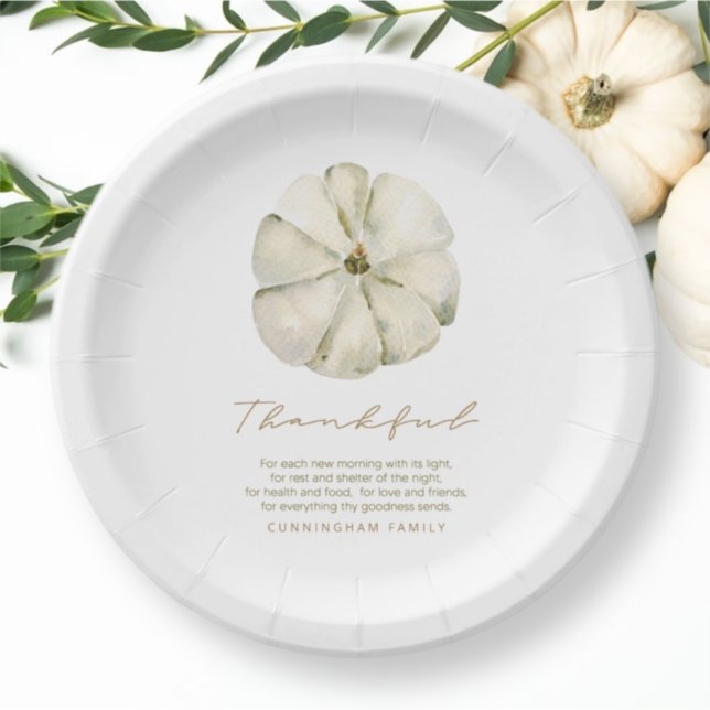 Assiettes En Carton Aquarelle Automne Citrouille Thanksgiving Thanksgi (Créateur téléchargé)