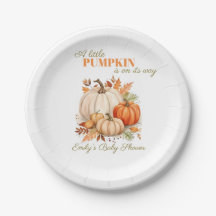 Aquarelle Baby shower orange petit Citrouille