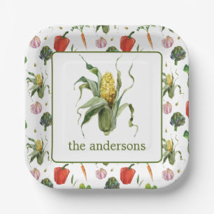 Assiettes En Carton Aquarelle Bio produit du maïs