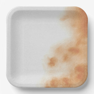 Assiettes En Carton Aquarelle Boho moderne Tee Tee Beige Brown
