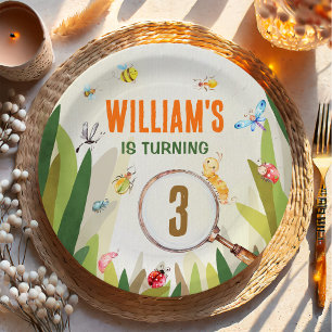 Assiettes En Carton Aquarelle Bug Insect Boy Anniversaire