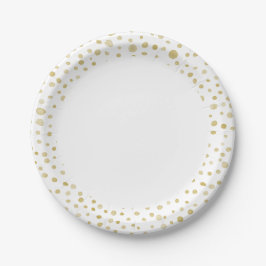 Assiettes En Carton Aquarelle Confetti Saffron Points Aquarelle Plaque