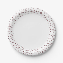 Assiettes En Carton Aquarelle Confetti Vin Points Papier Plaque
