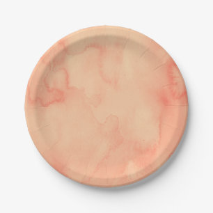 Assiettes En Carton Aquarelle de sorbet de pêche