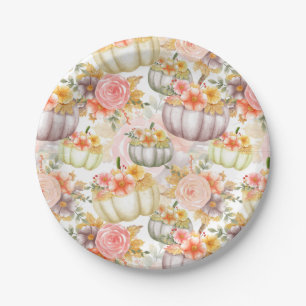 Assiettes En Carton Aquarelle de Thanksgiving citrouilles