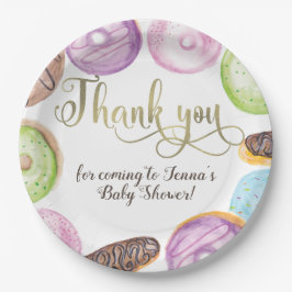 Assiettes En Carton Aquarelle Eclair Donuts Fun Whimiscal Sweet