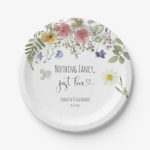 Assiettes En Carton Aquarelle Fleur sauvage plaque en papier