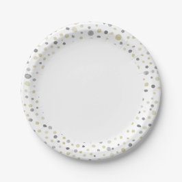 Assiettes En Carton Aquarelle Lottie Confetti Points Aquarelle Plaque 