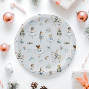 Assiettes En Carton Aquarelle Motif Noisette Noël