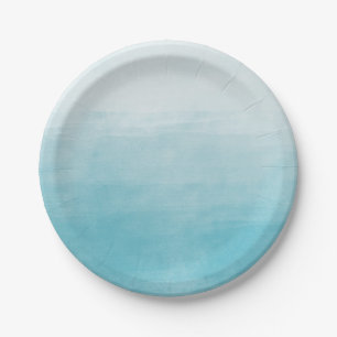Assiettes En Carton Aquarelle Ombre de bonheur d'Aqua