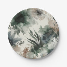 Aquarelle Plaques en papier botanique