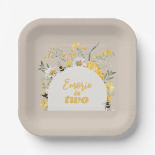 Assiettes En Carton Aquarelle Plaques en papier d'abeille