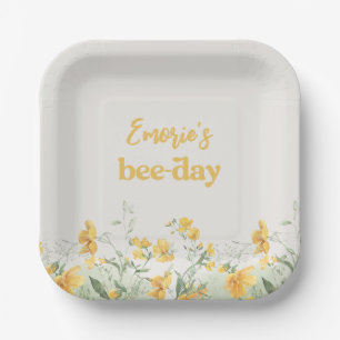 Assiettes En Carton Aquarelle Plaques en papier d'abeille