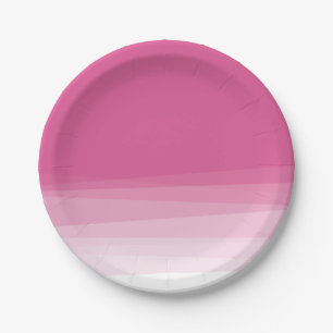 Assiettes En Carton Aquarelle rose chic Ombre