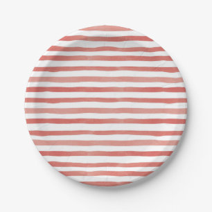Assiettes En Carton Aquarelle rouge Pirate de bande Anniversaire
