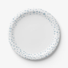 Assiettes En Carton Aquarelle Sky Confetti Points Plaque en papier