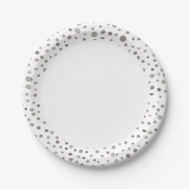 Assiettes En Carton Aquarelle Terre Confetti Points Plaque en papier