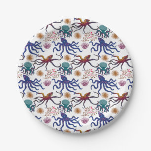 Assiettes En Carton Aquatic animals ocean underwater life