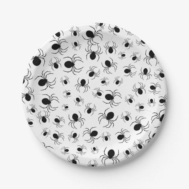 Assiettes En Carton Araignées (Devant)