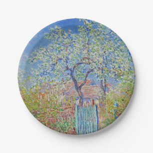 Assiettes En Carton Arbre à poires en fleurs - Claude Monet