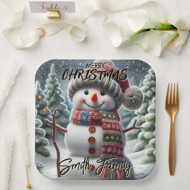 Assiettes En Carton Arbre de Noël (Mariage)