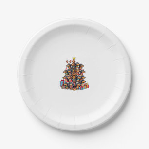 Assiettes En Carton Arbre de Noël Dachshund Saucisse Chien Dachshund