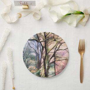 ASSIETTES EN CARTON ARBRES ABSTRAITS