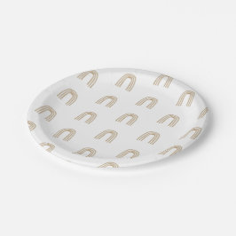 Assiettes En Carton Arc-en-ciel boho minimal