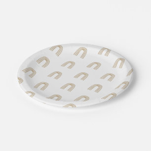 Assiettes En Carton Arc-en-ciel boho minimal