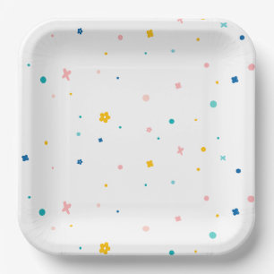 Assiettes En Carton Arc-en-ciel de fête d'anniversaire amusant