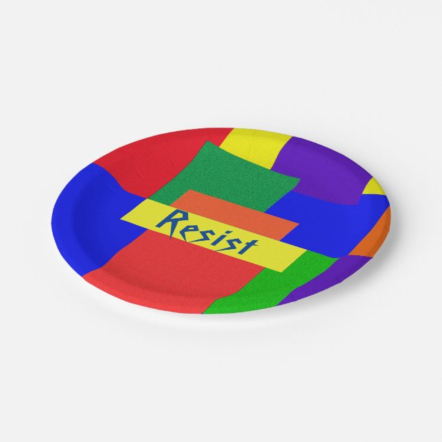 Assiettes En Carton Arc-en-ciel Résiste à l'écaillage Quillette Design (Angle)